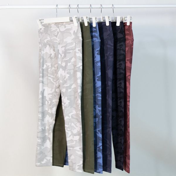 Women's High-Waisted Camo Yoga Leggings for Workouts with Tummy Control and Breathable Fabric
