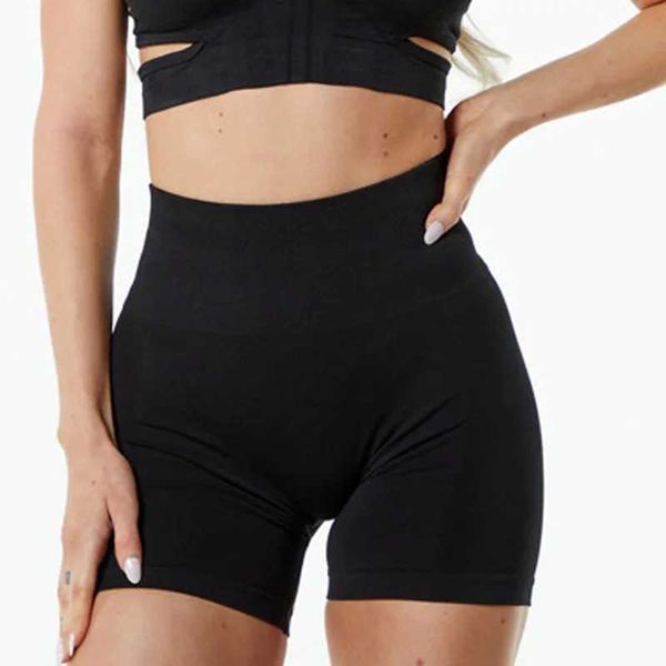 Women's high-waisted fitness sweatpants with seams and yoga shorts overlay