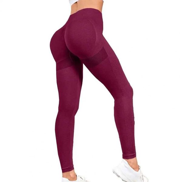 Women's high-waisted leggings with tummy control and butt-lifting design, breathable for sports and yoga