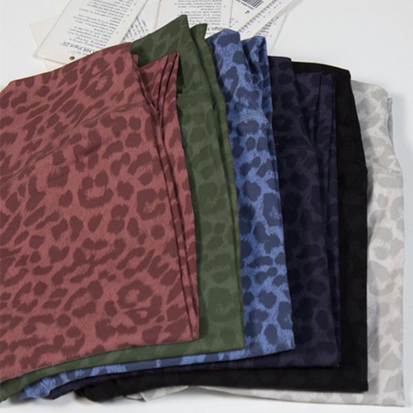 Women's high-waisted leopard camo yoga pants with elastic waistband for gym and sports, soft and comfortable