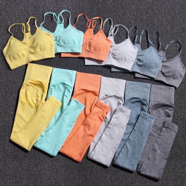 Women's high-waisted seamless yoga leggings for running, gym and sports