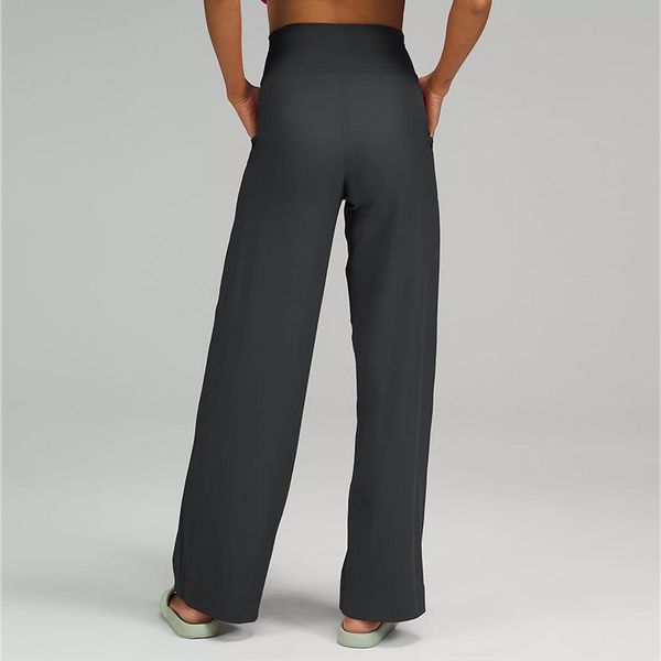 Women's High-Waisted Yoga Pants with Pockets - Loose Fit Gym Sport Trousers