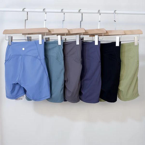 Women's high-waisted yoga shorts for cycling, running, and sports with 4-point stretch