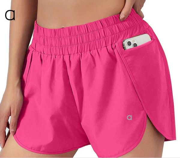 Women's High-Waisted Yoga Shorts for Exercise, Running, and Sports with Elastic Waist and Drawstring