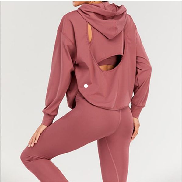 Women's hooded jacket shirts for running, long-sleeve casual outfits in autumn and winter, sportswear for gym and fitness, available in 7 colors