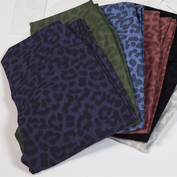 Women's leopard print camouflage yoga pants with high waist for fitness and gym workouts