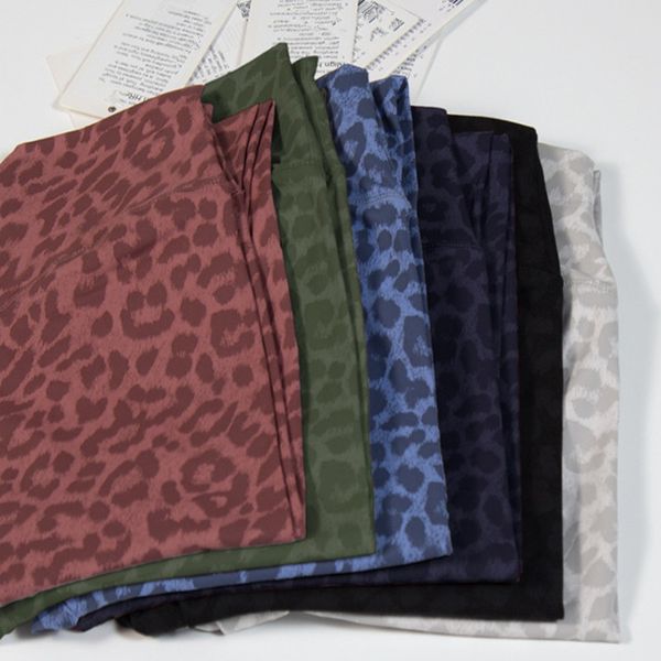 Women's leopard print yoga leggings for seamless gym workouts and running
