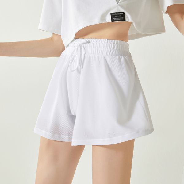 Women's LL Shorts: Sporty Yoga Skirts for Running, Tennis - Solid Color Anti-Exposure Fitness Short Skirt LL765, Lightweight Summer Wear