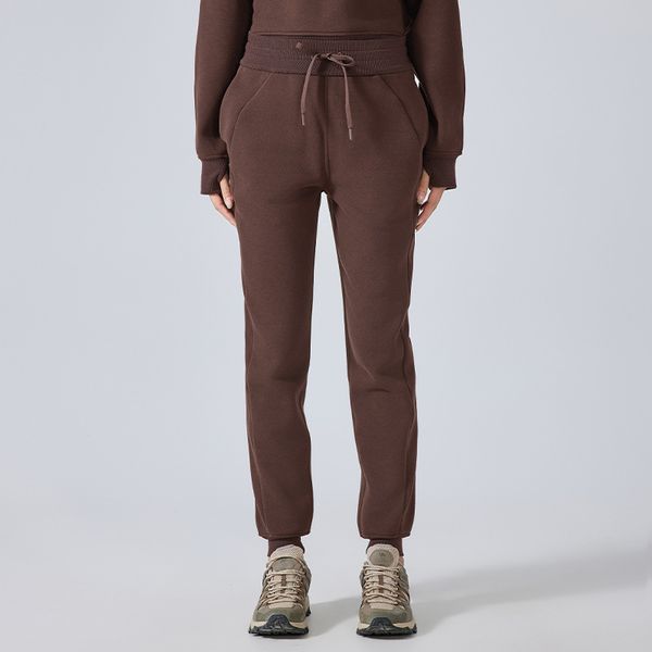 Women's LLL153 Jogging Pants for Yoga, Gym, Running, and Casual Wear with High Elastic Waist and Drawstring for Autumn and Winter