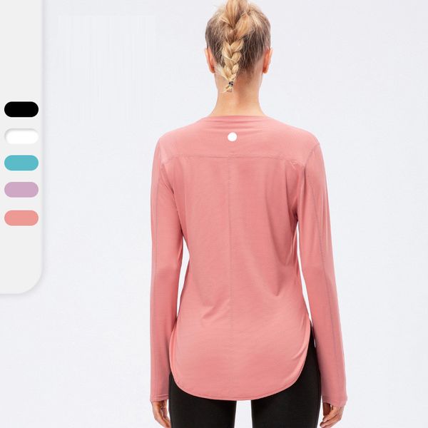 Women's Long Sleeve Yoga Shirts for Girls and Adults - Casual Sportswear for Running, Gym & Fitness in 5 Colors