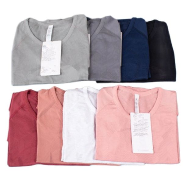 Women¡¯s long-sleeve seamless yoga top for fitness and running, slim-fit sportswear crop tee for gym workouts