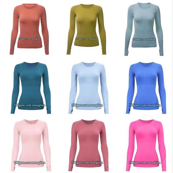Women's Long-Sleeve Yoga Tops - Quick-Dry Activewear for Gym and Fitness Training with Stylish Designs