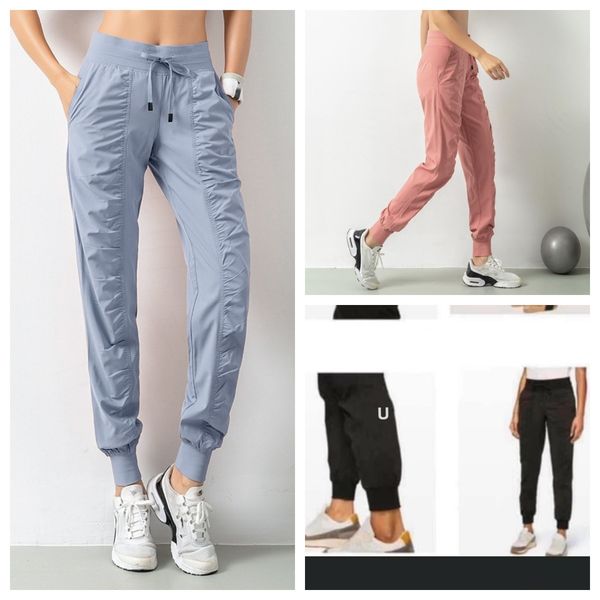 Women's pleated slim-fit yoga pants with ankle length for fitness and outdoor running