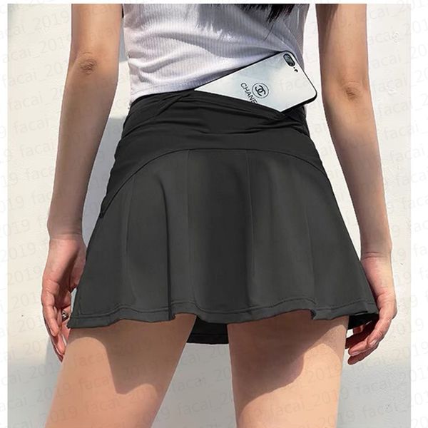 Women's pleated tennis yoga skirt with back waist zipper pocket for gym, running, golf, and sports