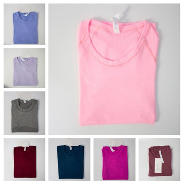 Women's seamless yoga t-shirt for summer, slim-fit sport top with breathable fabric, short sleeve workout crop top