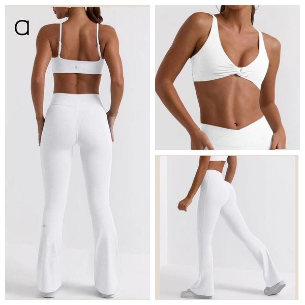 Women's shockproof yoga bras and pants set for fitness, running, and gym workouts in slim fit