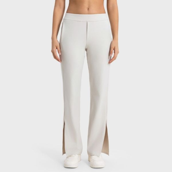 Women's Split Flared Yoga Pants for Gym, Running, and Casual Wear in Autumn and Winter