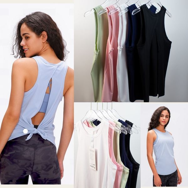 Women's sporty yoga vest with open back design for comfortable jogging
