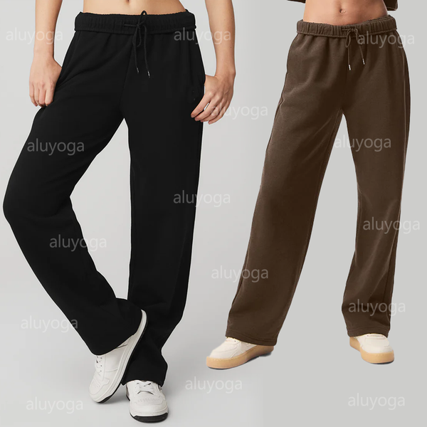 Women's straight-leg sweatpants for yoga, sports, and casual wear, featuring a wide-leg design perfect for studio workouts or city strolls