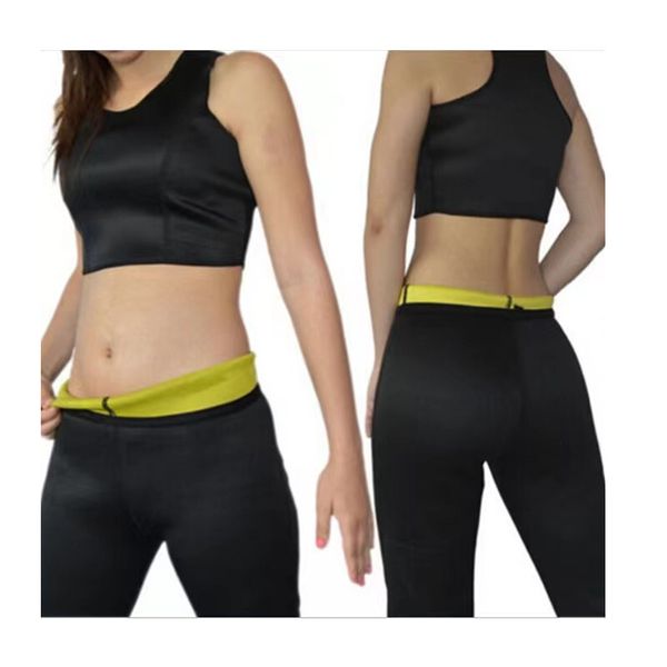 Women's stretchy running and workout corset leggings, neoprene sweat-wicking yoga fitness pants
