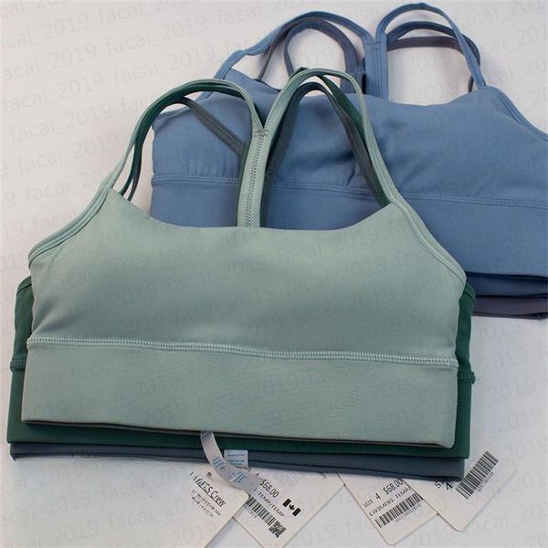 Women's summer yoga bra with U-neck, wire-free design, built-in padding, and stylish sleeveless tank top for gym and fitness activities