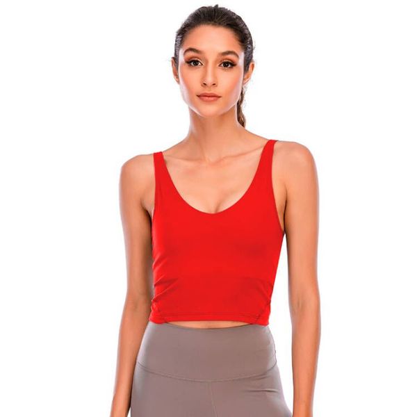 Women's U-back yoga sports bra with built-in padding for quick drying and breathability during gym or running workouts