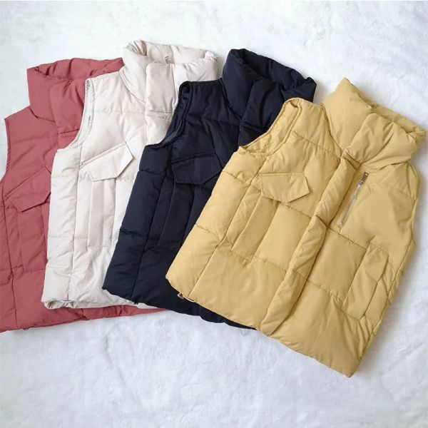 Women's Winter Yoga Outfit with Down Jacket, Hooded Vest, and Coats for Warmth