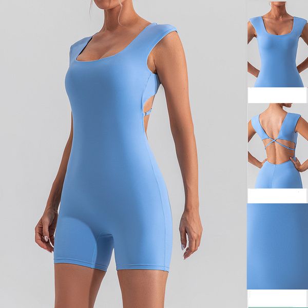 Women's yoga bodysuits with built-in bras, quick-dry sportswear in black for fitness and casual wear
