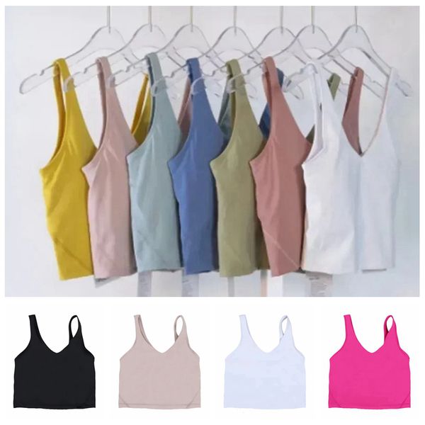 Women's Yoga Bra align tank lingerie Summer U-shaped No Steel Ring Built-in Chest Pad Sports Bra for Women Gym Sleeveless Fitness Yoga

Summer U-shaped women's yoga bra with built-in padding, no underwire, designed for gym and fitness activities