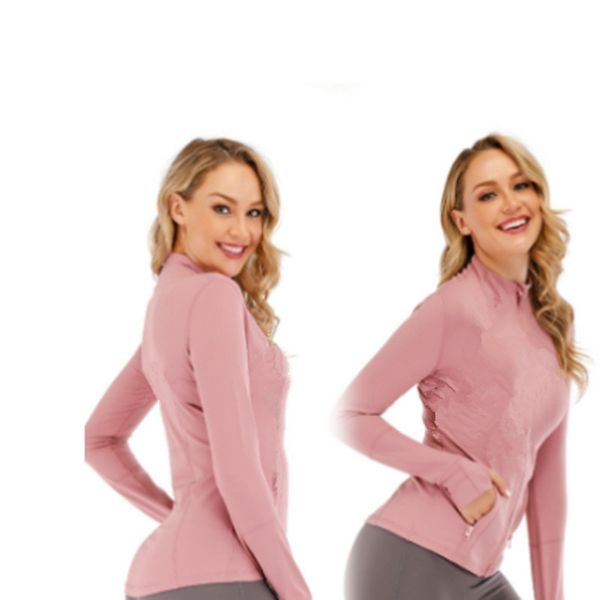 Women's yoga jacket, workout coat, fleece jackets, sporty quick-dry activewear top, solid zip-up sweatshirt for women's yoga wear