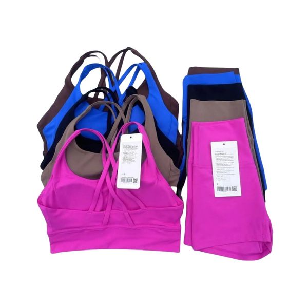 Women's Yoga Set with Push-Up Sports Bra and High-Waist Biker Shorts for Gym Workouts