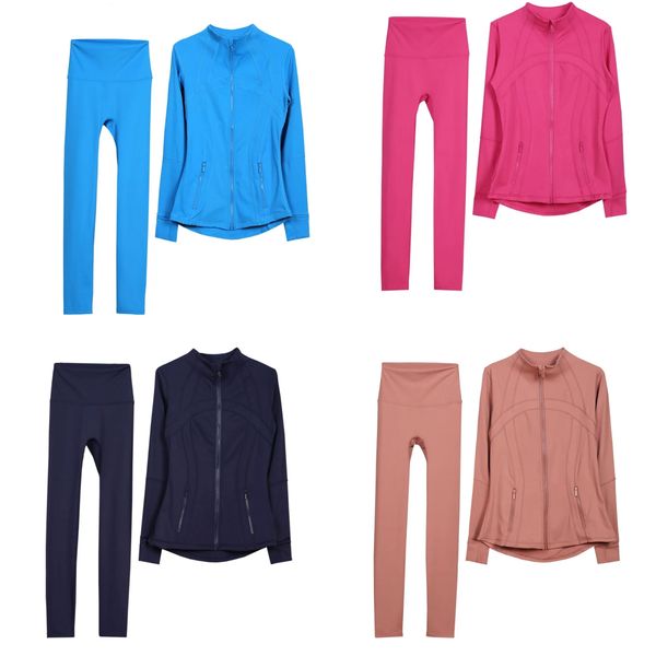 Women's yoga sets featuring jackets, 25