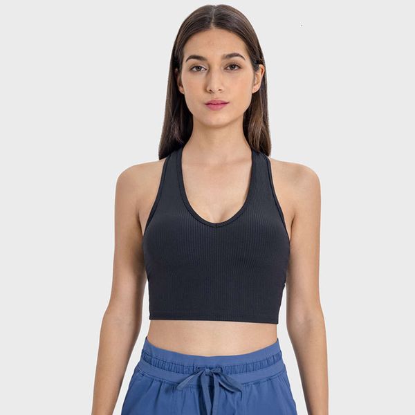 Women's yoga tank tops with corset-style sports bras, breathable hollow-out crop tops for running and gym workouts