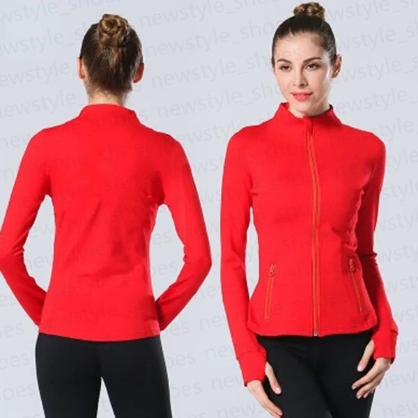 Women's Zippered Yoga Jacket for Autumn Workouts - Slim Fit Long Sleeve Gym Top with Waist Support