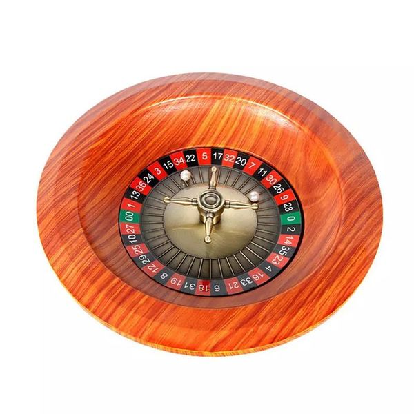 Wooden roulette wheel set for fun drinking and singing party games, suitable for adults and kids