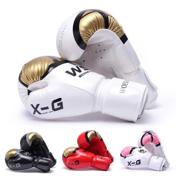 WorthWhi Kick Boxing Gloves for Men and Women, PU Leather Karate Muay Thai Training Gear for Free Fight MMA Sanda, Suitable for Adults and Kids