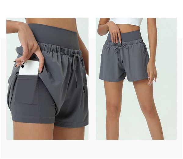 Yoga 9017 Women's High-Waisted Exercise Shorts for Running and Sports, Designed to Prevent Wardrobe Malfunctions with Elastic Waistband