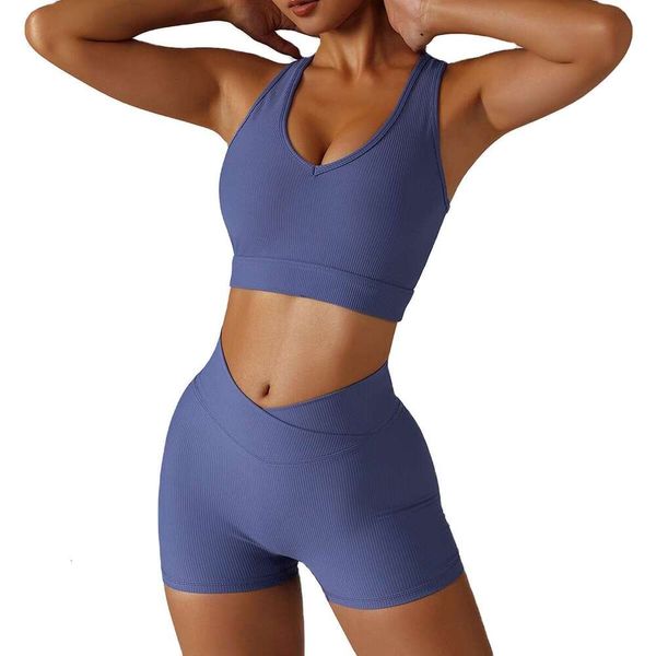 Yoga Align Ribbed Women Suits Shockproof Padded Sports Bra Work V-cut Waist Compression Yoga Shorts Gym Fiess Wear LL Sport Lemon Runni z

Rewritten:
Ribbed yoga suits for women with shockproof pad...