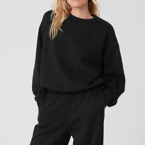 Yoga crew neck pullover featuring a silver chest design, loose fit, unisex casual sweatshirt for stylish outerwear in sizes S-XXXL