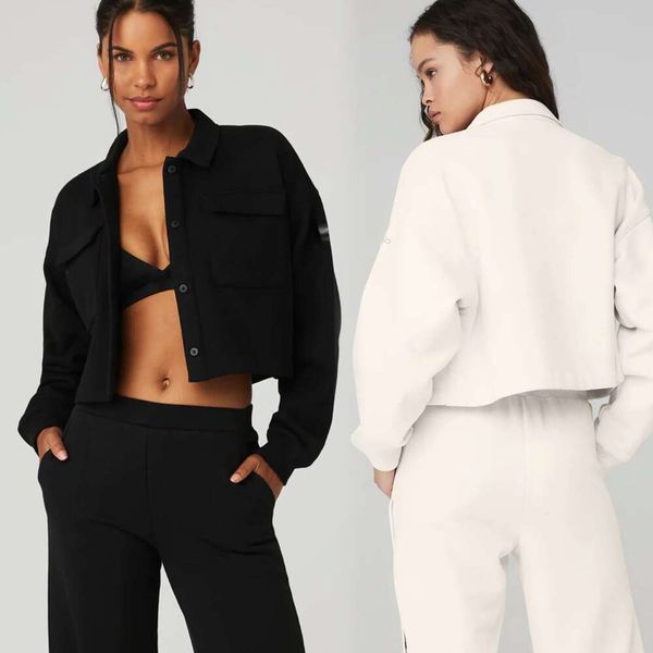 Yoga fitness sportswear loose hooded cardigan for women in autumn and winter