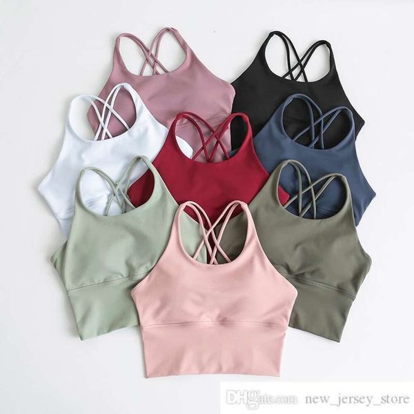 Yoga Outfit Nickckel Sports Bra Womens Gym Workout Running Tank Top Athletic Fitness Vest Underwear Shockproof Push Up Bras272z