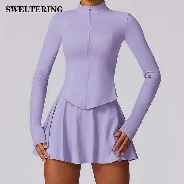 Yoga Outfit Sports Set Women Sportswear 2PCS Yoga Suit Fitness Sports Short Skirt Long Sleeved Gym Clothes Elastic Workout Outfit Activewear

Women's 2-piece yoga set with short skirt and long slee...