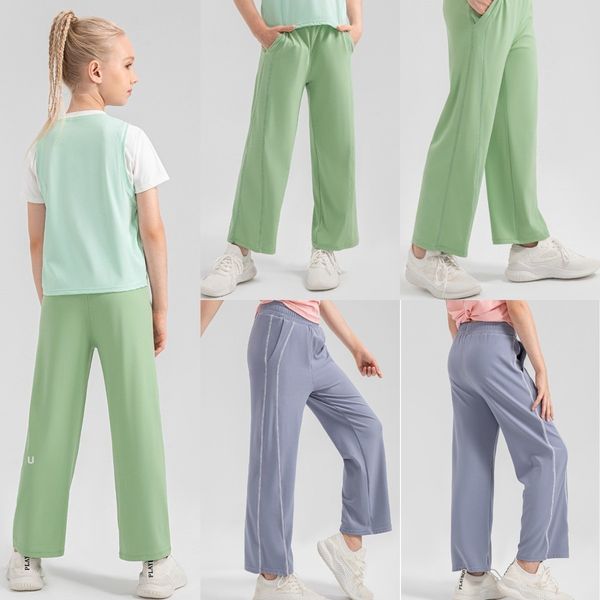 Yoga pants for kids, soft and stretchy flare pants for girls, breathable quick-dry trousers suitable for spring, summer, and fall