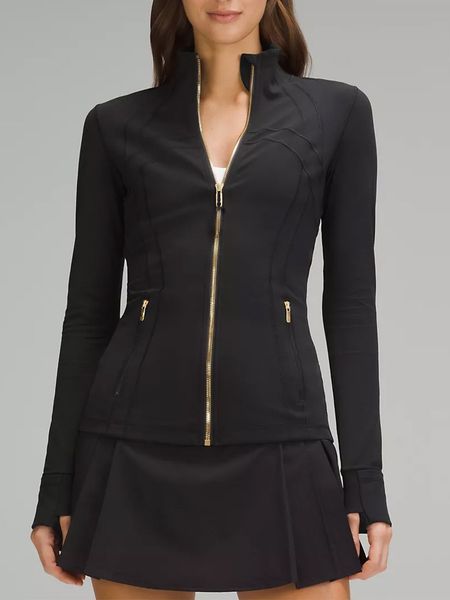 Yoga Women Define gold zip Workout Sport Yoga jacket Quick-drying Running Quick Dry Active wear Top Solid Zip Up lululies lemonly lemenly ja

Rewritten:
Women's gold zip-up yoga jacket for workouts, running and active wear, featuring quick-dry fabric and solid construction from lululies lemonly