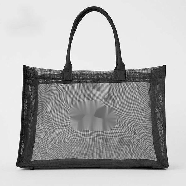 YOGA Yoga Fiess Mesh Shoulder Beach Handbag Transparent Storage Bag