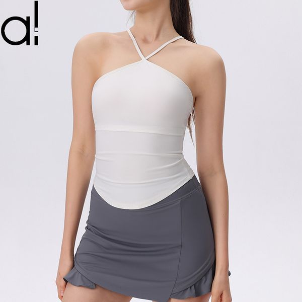 Yoga Y-Strap AL Tank Top: Lightweight, Soft, Sleeveless, Tight-Fitting Camisole for Dance, Running, and Workouts